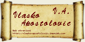 Vlaško Apostolović vizit kartica